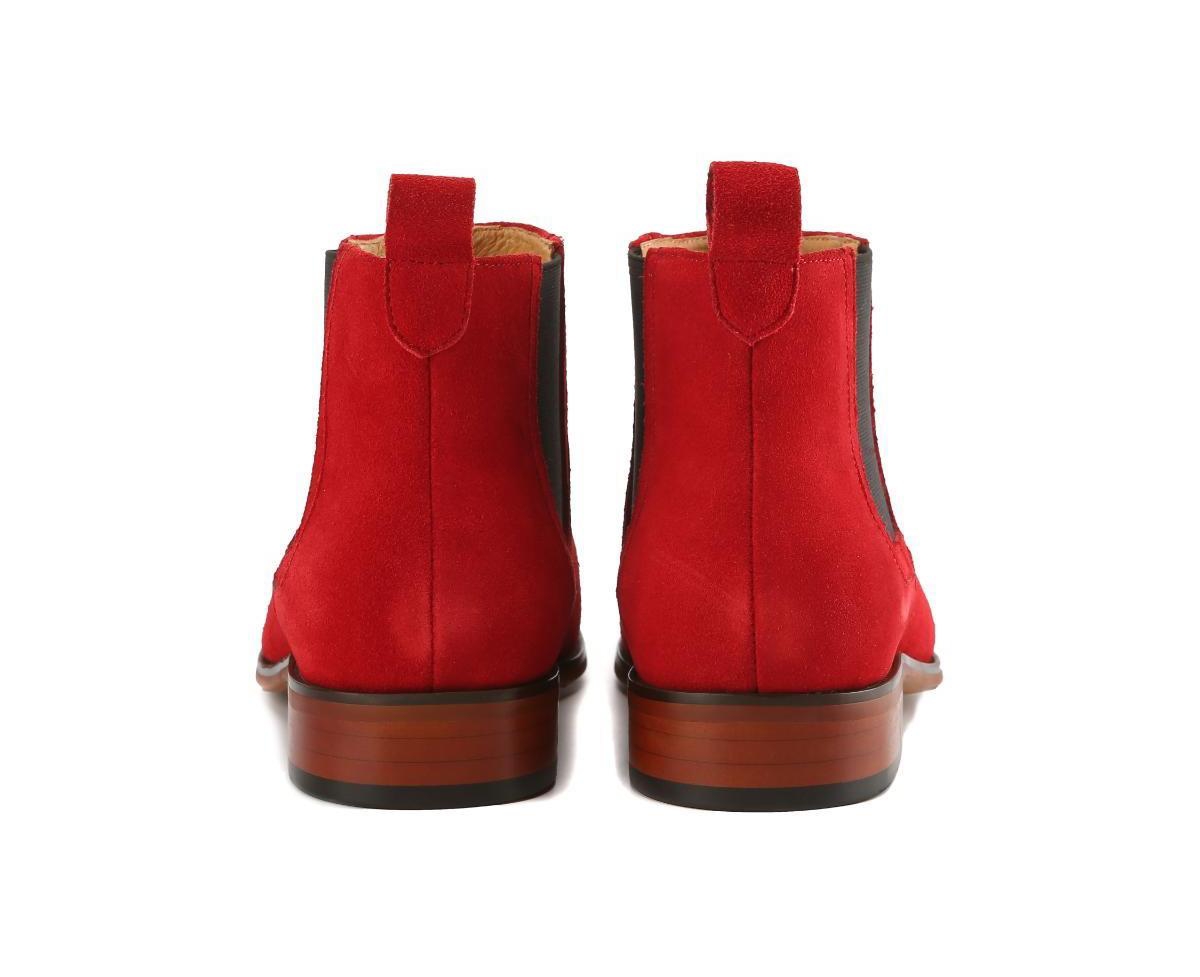 Gino Vitale Men's Handcrafted Genuine Leather Pull-On Chelsea Gore Dress Boot