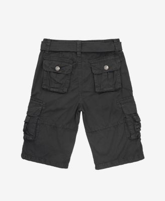 Big Boys Belted Twill Cargo Shorts