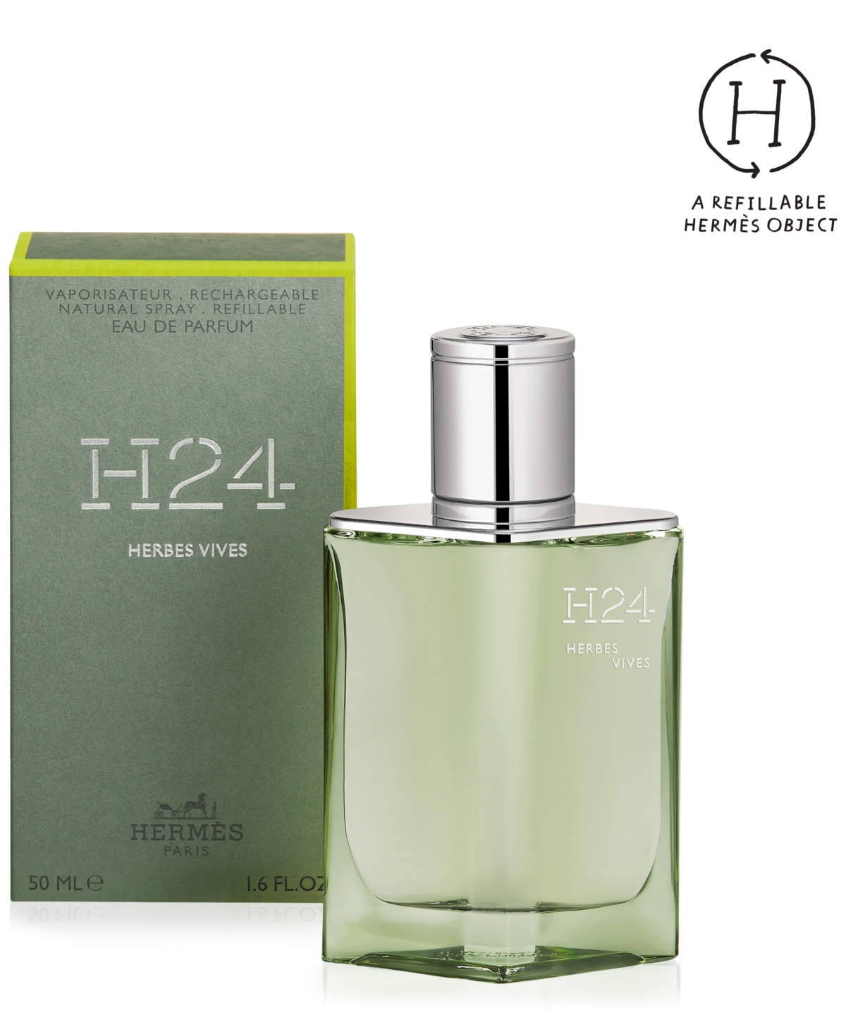 Shop Hermes Men's H24 Herbes Vives Eau De Parfum Spray, 1.6 Oz. In No Color