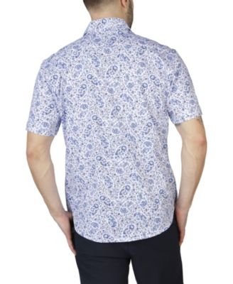Men's Floral Paisley Knit Short Sleeve Shirt