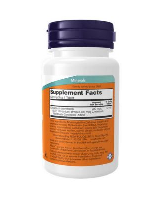 GTF Chromium, 200 mcg, 100 Tabs