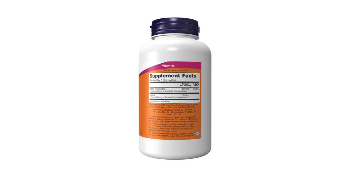 Now Foods Flush-Free Niacin, 500mg, Vcaps