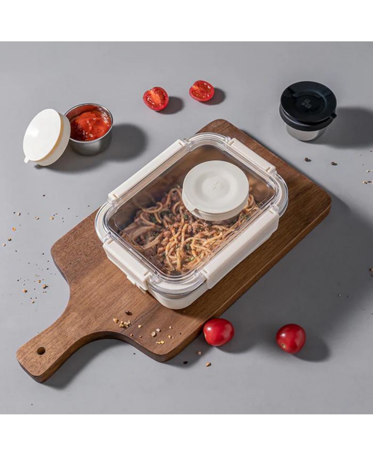 Shop Fenger Stainless-steel Sauce Box With Silicone Suction Lid In Creamy