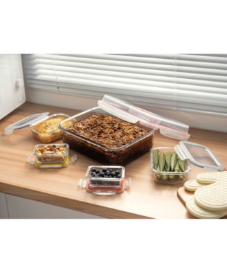 10 Pc Nesting Mixing Storage Set, W Lock Down Lids and Carry Handle