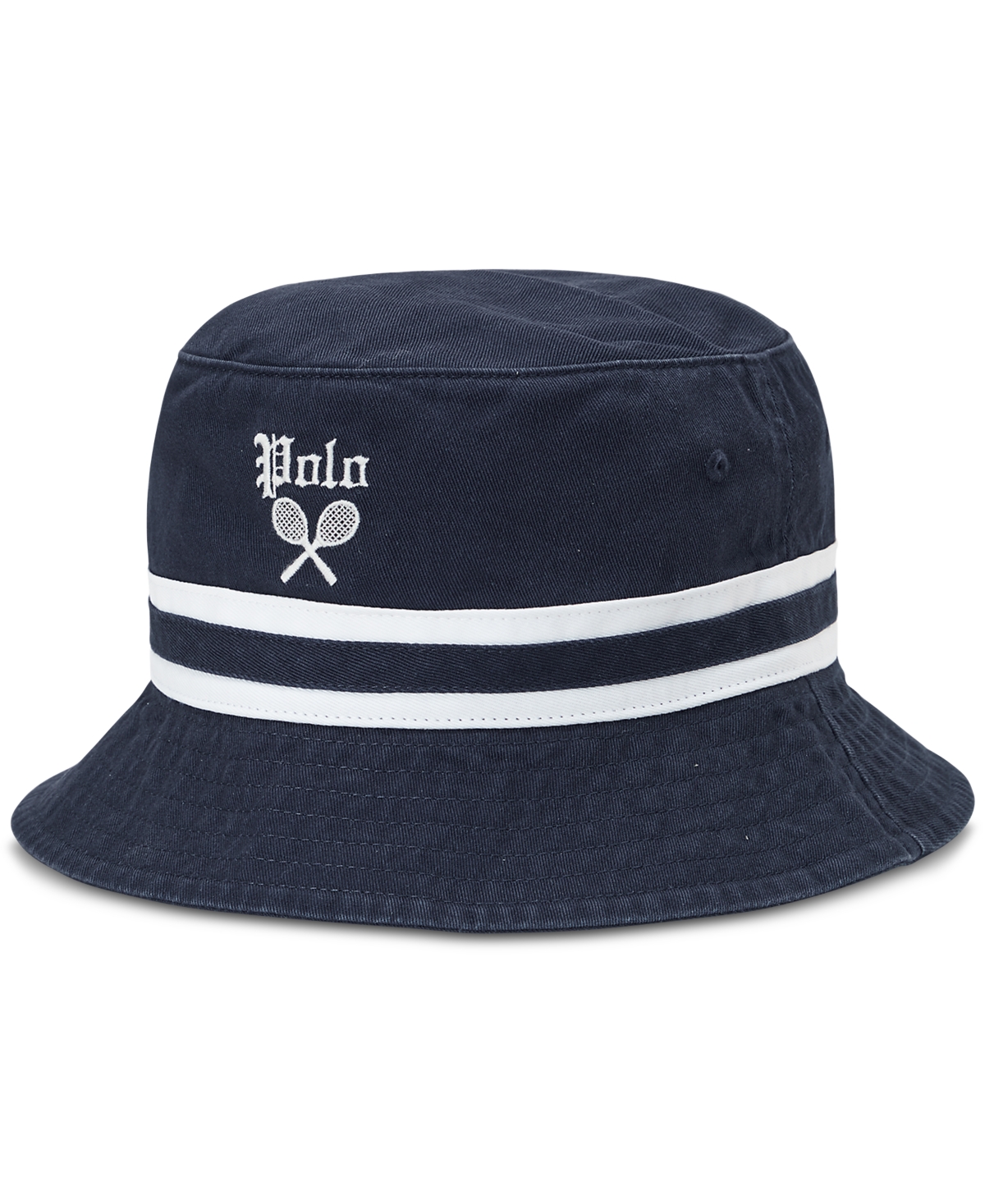 Polo Ralph Lauren Men's Striped-band Twill Bucket Hat In Newport Navy