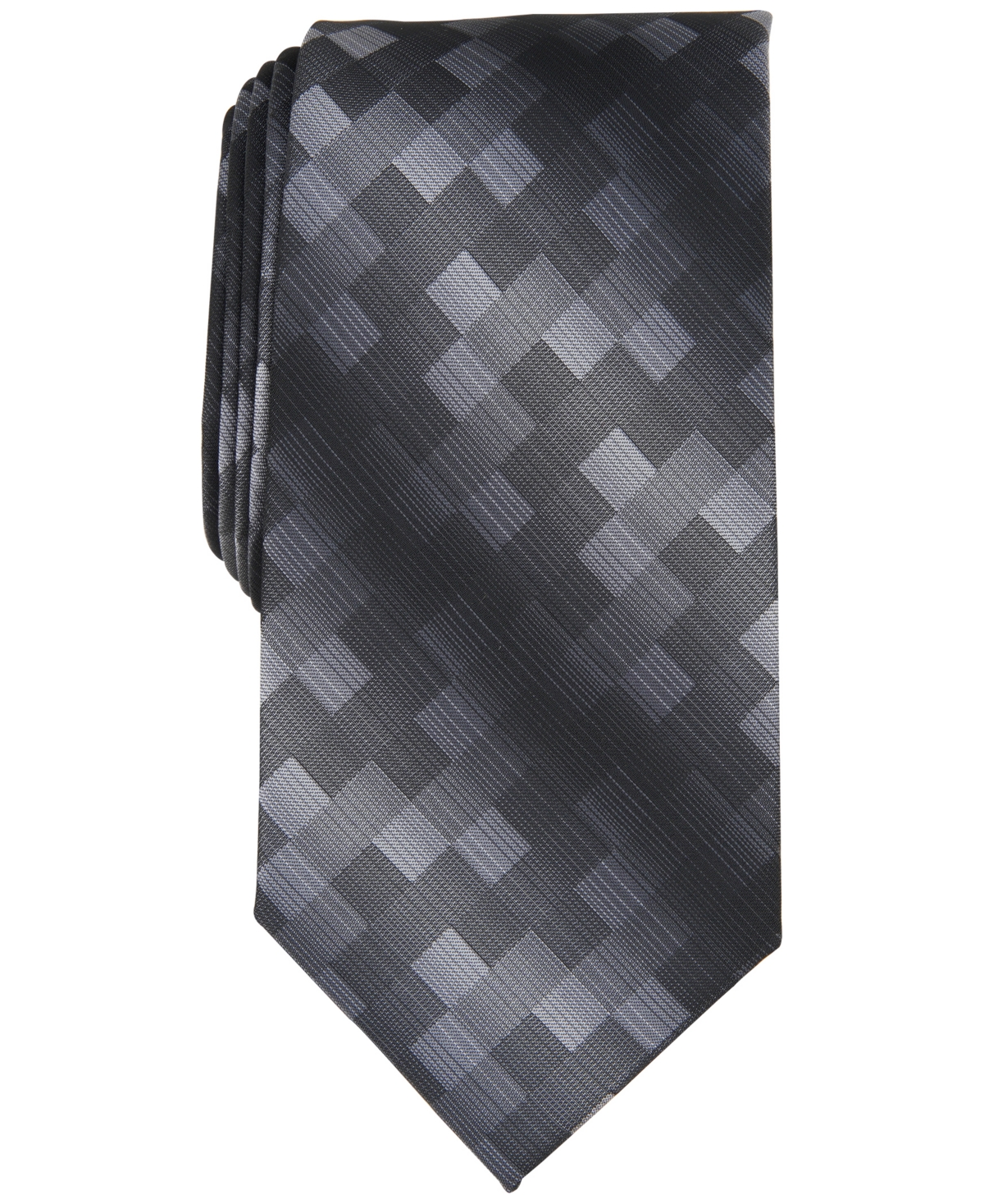 Shop Perry Ellis Men's Shaded Square Tie In Black