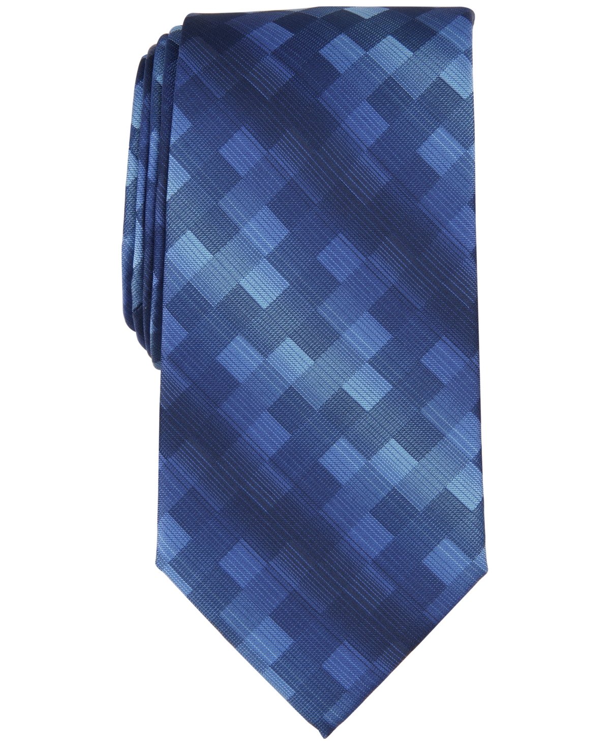 Shop Perry Ellis Men's Shaded Square Tie In Navy