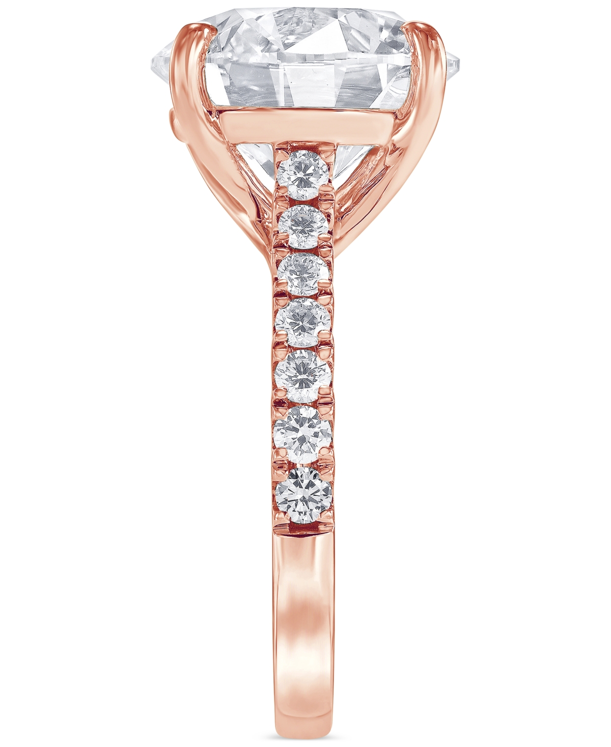 Badgley Mischka Certified Lab Grown Diamond Solitaire Plus Engagement Ring (7-1/2 ct. t.w.) in 14k Gold