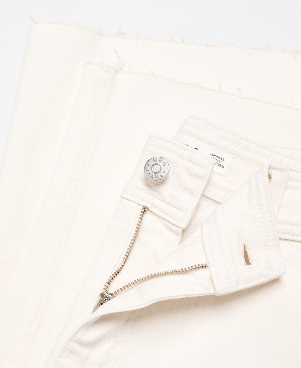 Shop Mango Women's High Waist Culotte Jeans In Off White