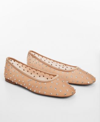 MANGO Women's Rhinestone Ballerinas - Macy's