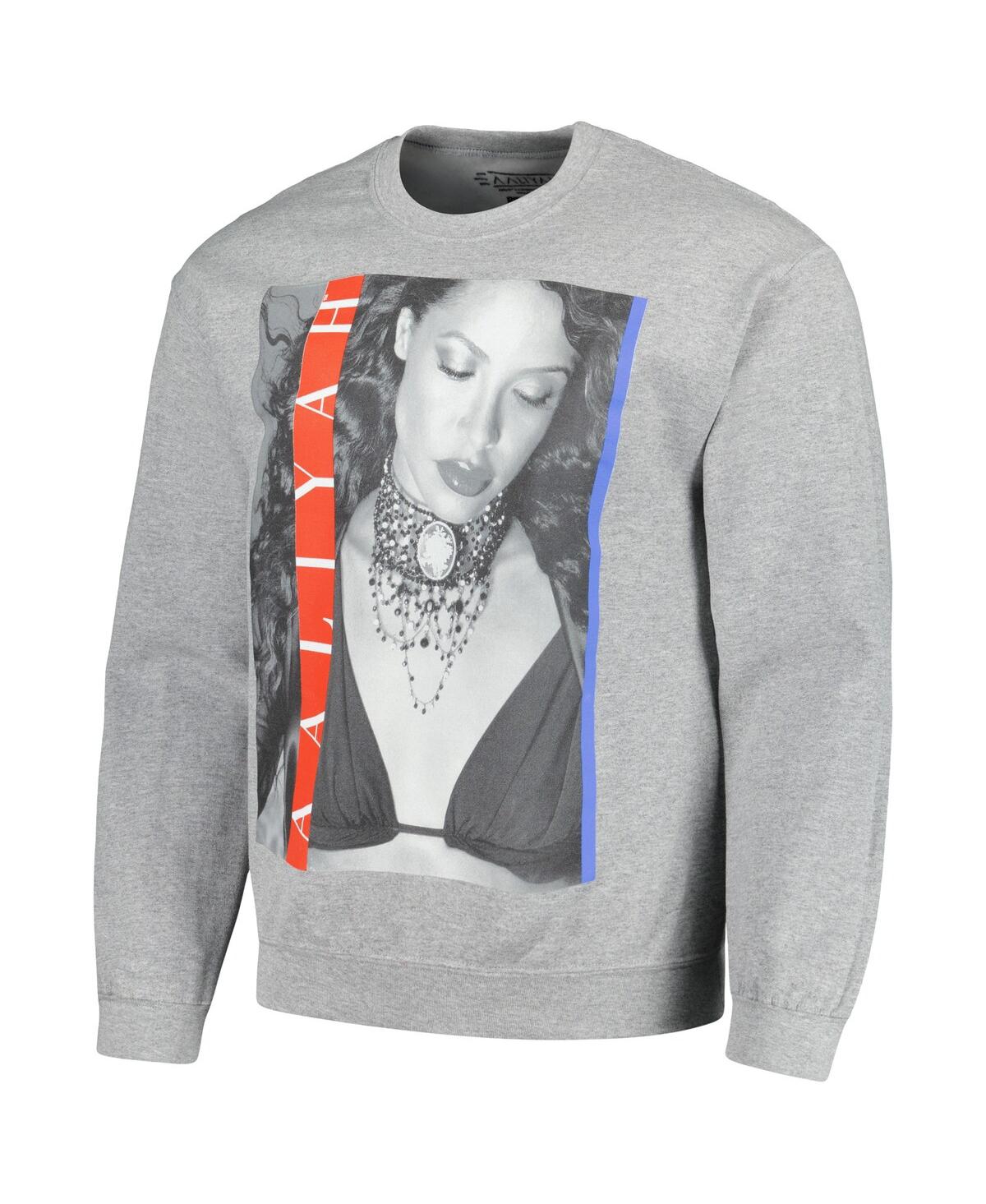 Shop Ripple Junction Men's And Women's  Heather Gray Aaliyah Graphic Fleece Sweatshirt