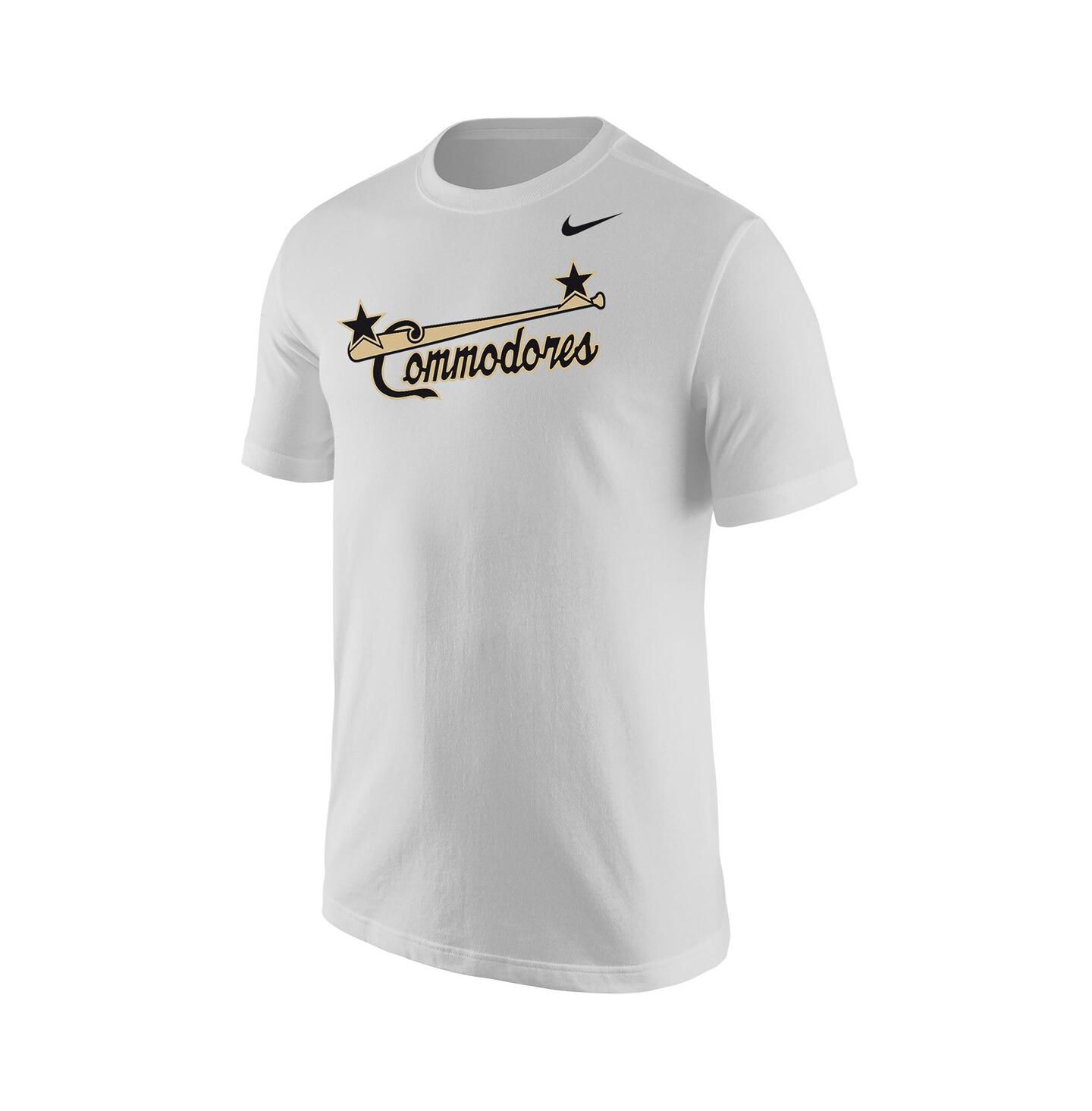 Мужская футболка Nike White Distressed Vanderbilt Commodores Baseball Vault — фото 2