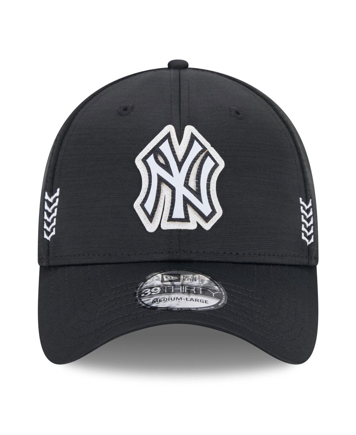 Men's New EraNew York Yankees 2024 Clubhouse 39THIRTY Flex Fit Hat - Black