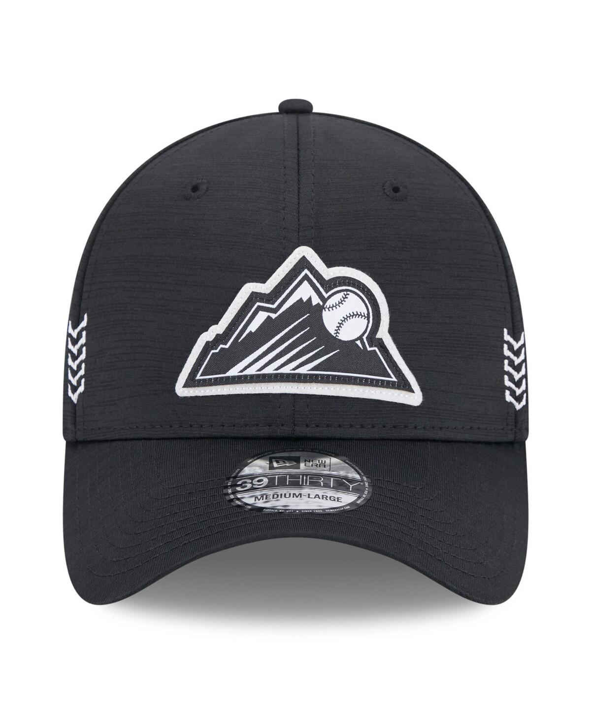 Shop New Era Men's  Black Colorado Rockies 2024 Clubhouse 39thirty Flex Fit Hat