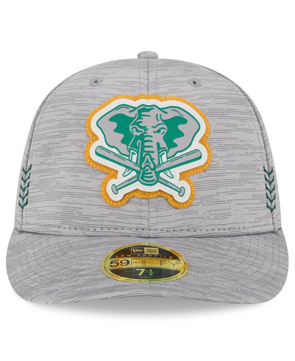 Shop New Era Men's  Gray Oakland Athletics 2024 Clubhouse Low Profile 59fifty Fitted Hat