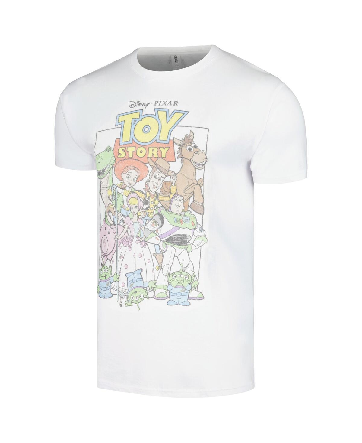 Shop Mad Engine Men's And Women's White Toy Story Group T-shirt