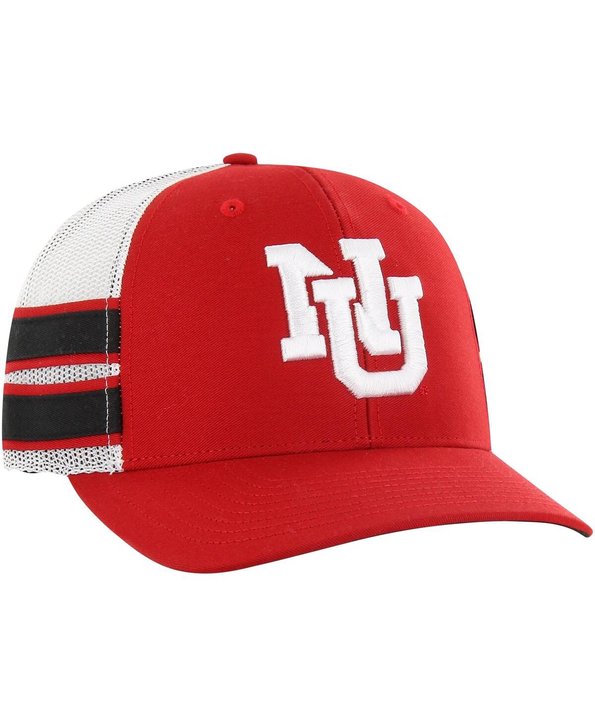 Shop 47 Brand Men's ' Scarlet Distressed Nebraska Huskers Straight Eight Adjustable Trucker Hat
