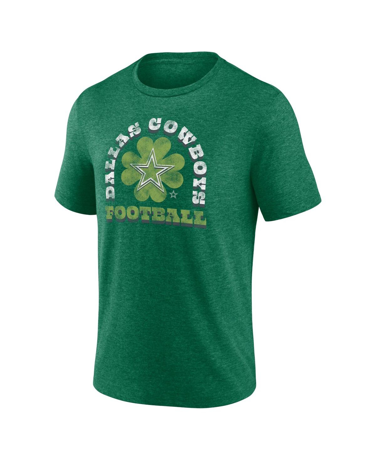 Shop Fanatics Men's  Heather Green Dallas Cowboys St. Patrick's Day Celtic Tri-blend T-shirt