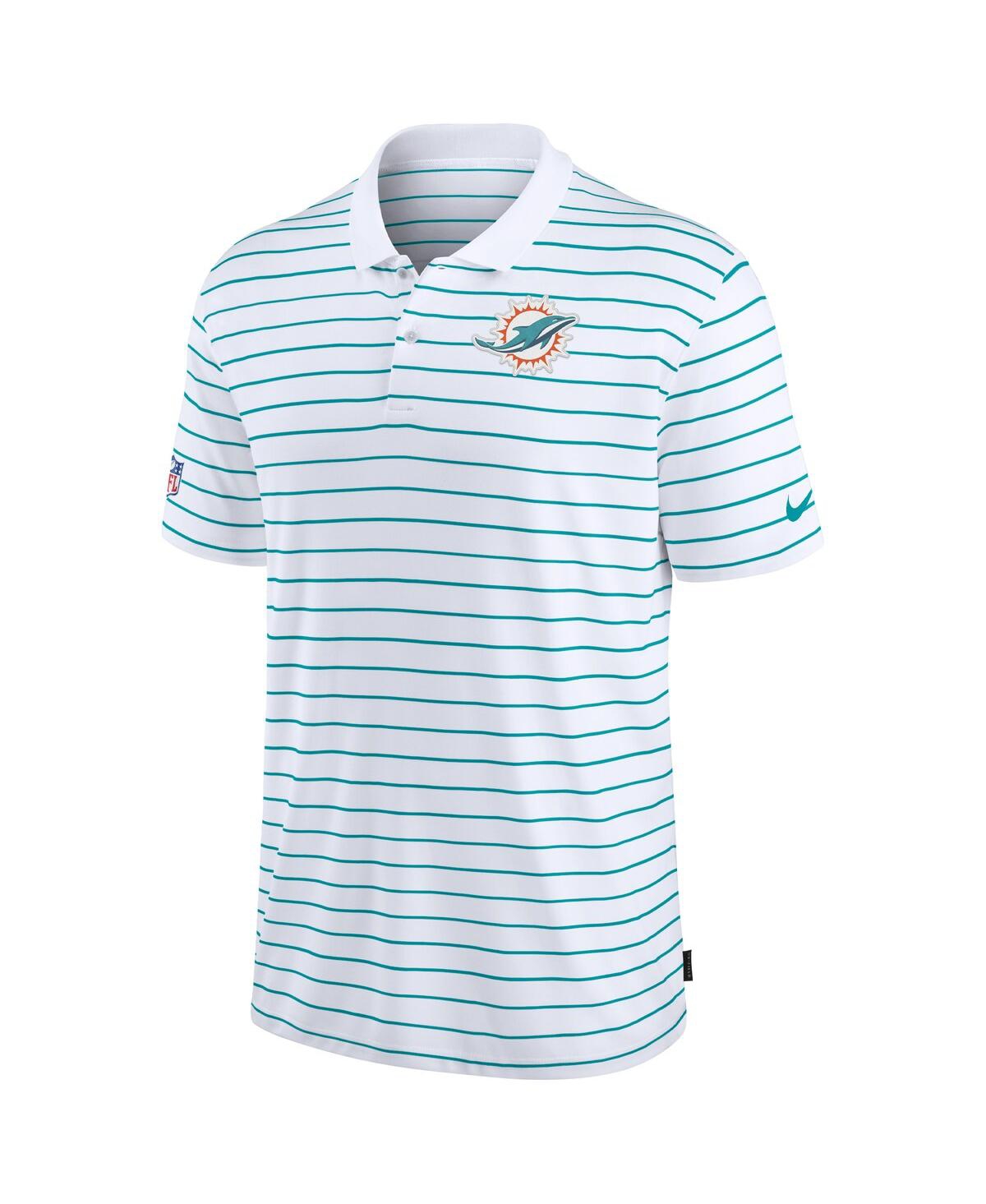Shop Nike Men's  White Miami Dolphins 2022 Sideline Lock Up Victory Performance Polo Shirt