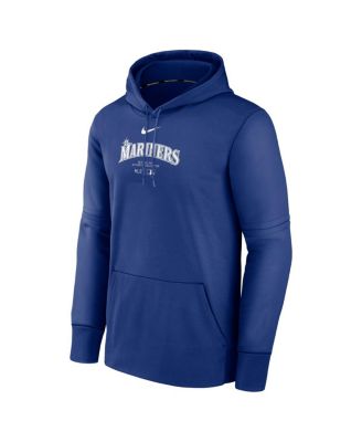 Men's Nike Royal Seattle Mariners Authentic Collection Practice Performance Pullover Hoodie