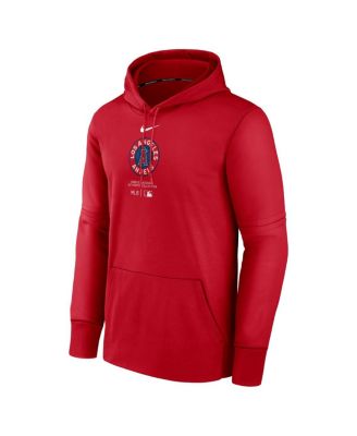 Men's Red Los Angeles Angels City Connect Practice Performance Pullover Hoodie