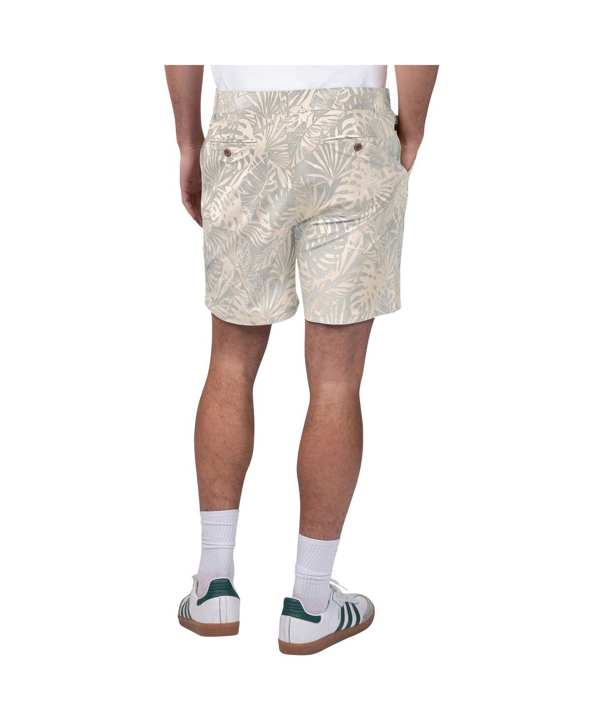 Shop Margaritaville Men's  Gray Miami Dolphins Sandwashed Monstera Print Amphib Shorts