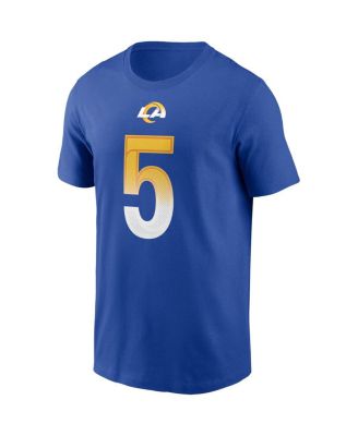 Men's Jalen Ramsey Royal Los Angeles Rams Player Name and Number T-shirt