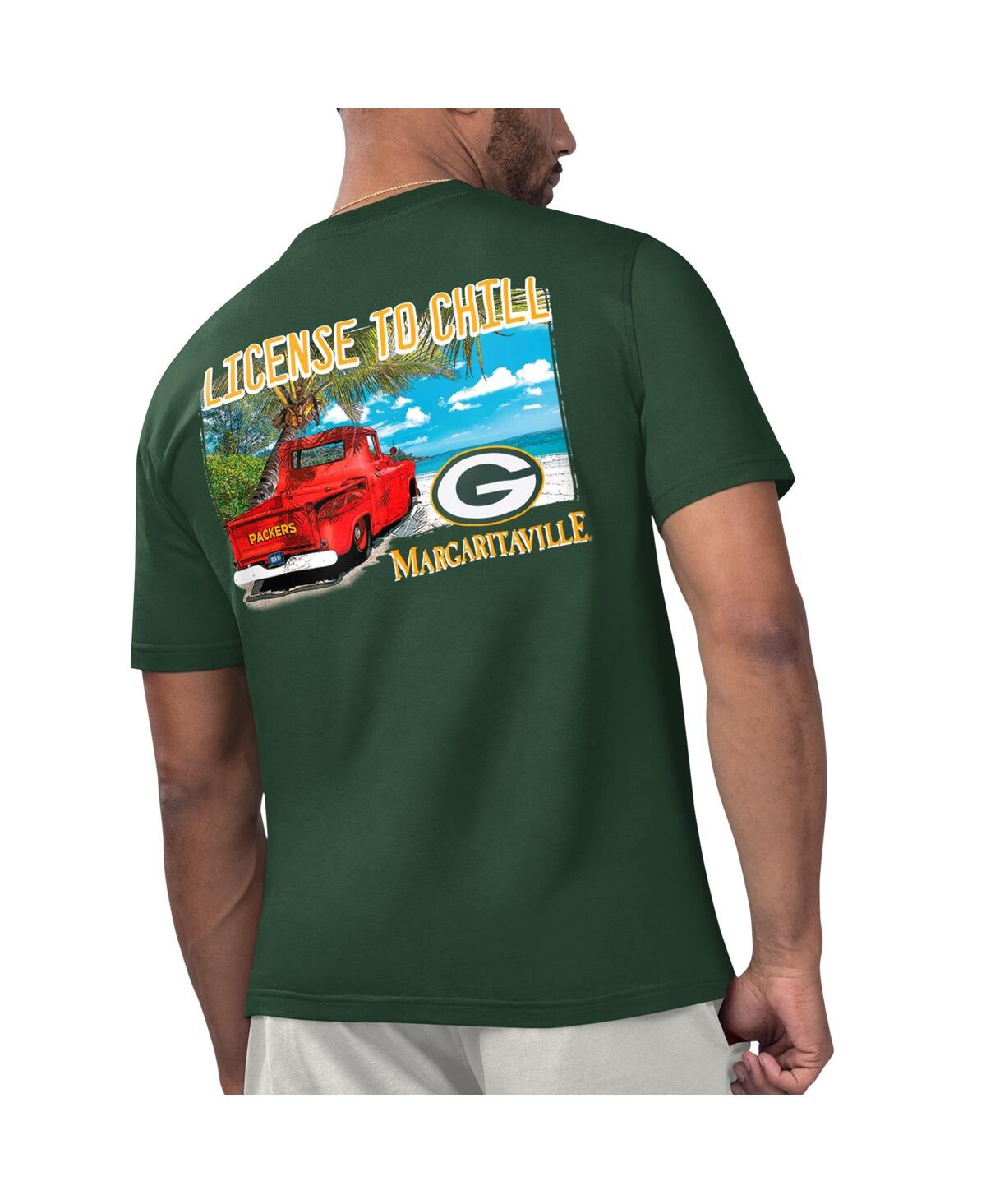 Shop Margaritaville Men's  Green Green Bay Packers Licensed To Chill T-shirt