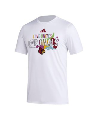 Men's x Rich Mnisi Pride Collection&nbsp;White Louisville Cardinals Pregame AEROREADY T-shirt
