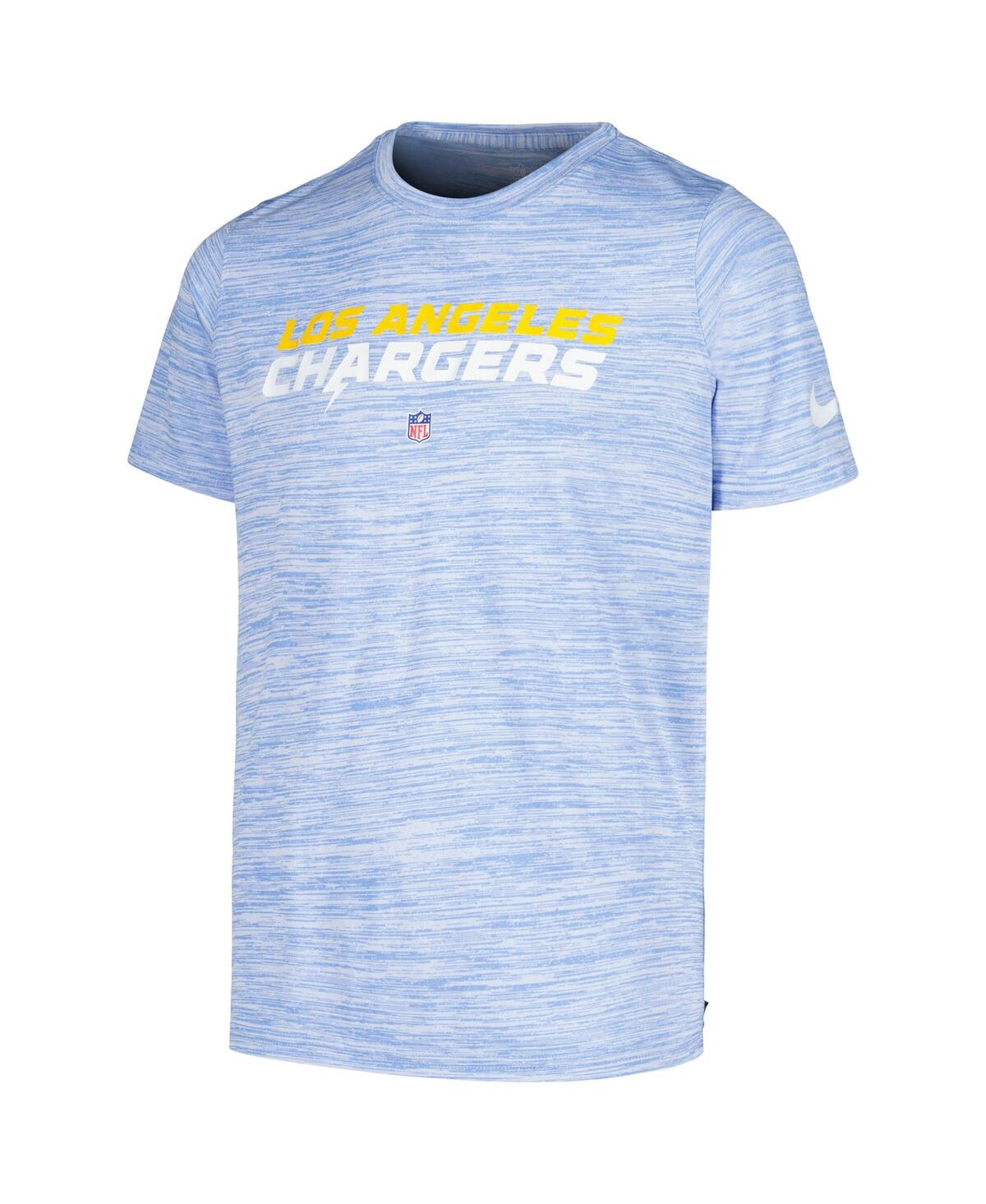 Shop Nike Big Boys  Powder Blue Los Angeles Chargers Sideline Velocity Performance T-shirt