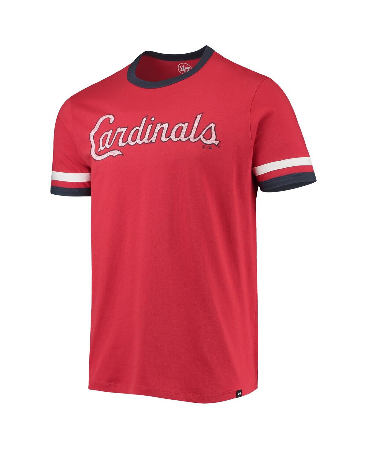 Shop 47 Brand Men's ' Red Distressed St. Louis Cardinals Team Name T-shirt
