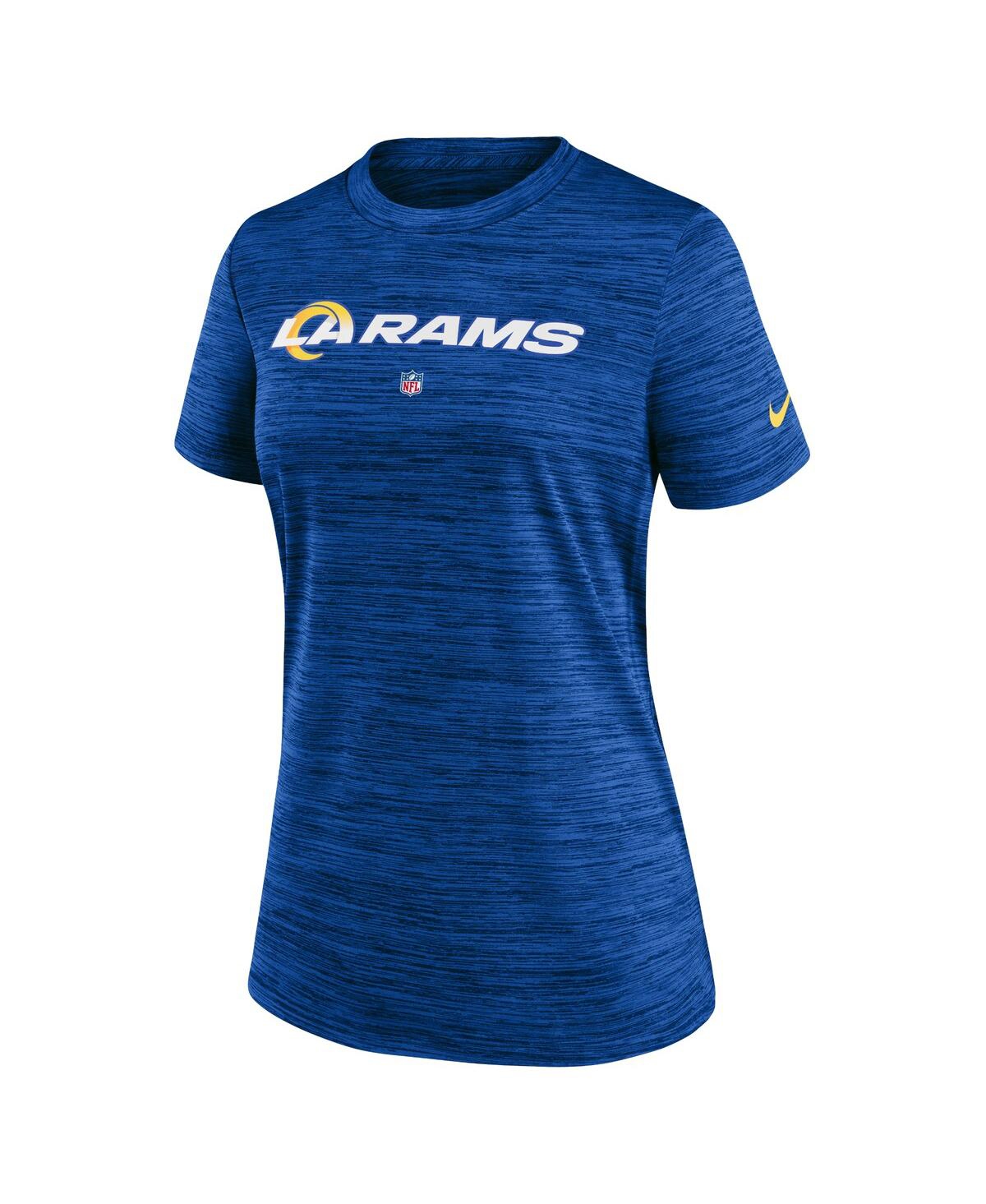 Nike Women's  Royal Los Angeles Rams Sideline Velocity Performance T-shirt In Royal
