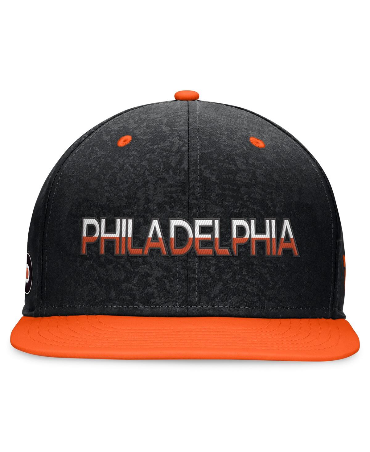 Shop Fanatics Men's  Black, Orange Philadelphia Flyers Authentic Pro Alternate Jersey Snapback Hat In Black,orange
