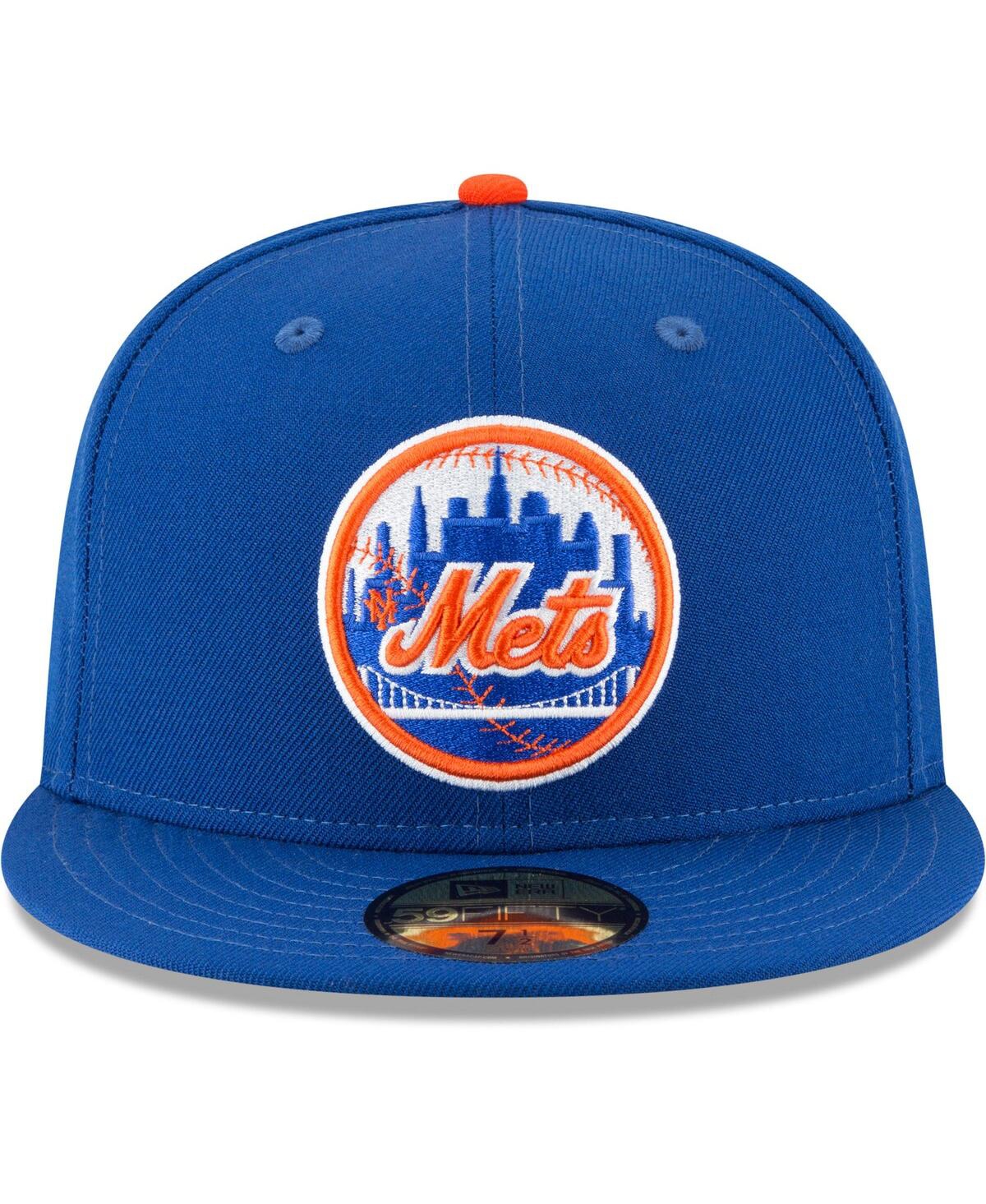 New Era Blue New York Mets Cooperstown Collection Wool 59fifty Fitted Hat In Blue