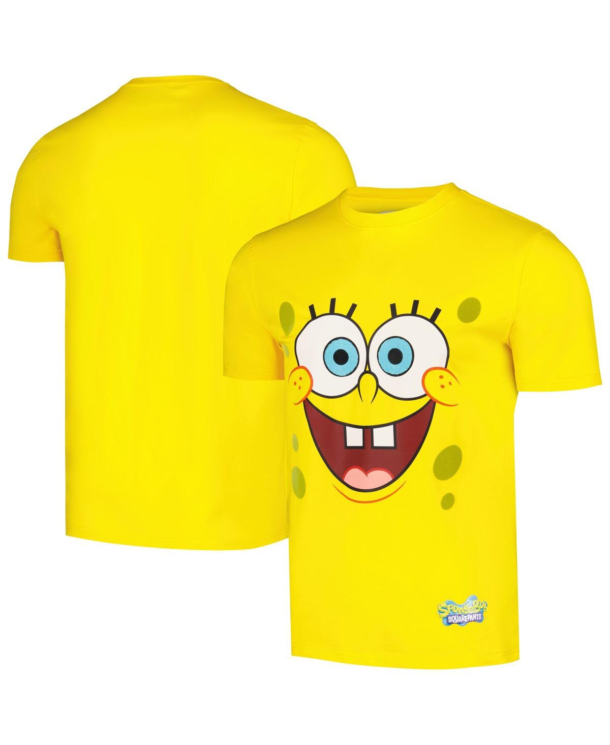 Men's and Women's Freeze Max Yellow SpongeBob SquarePants Face Off T-Shirt - Yellow