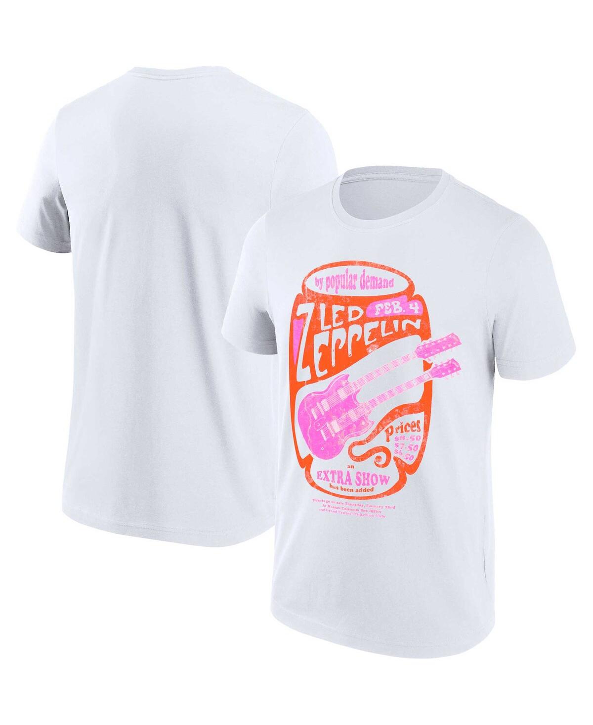Men's and Women's White Led Zeppelin Graphic T-Shirt - White