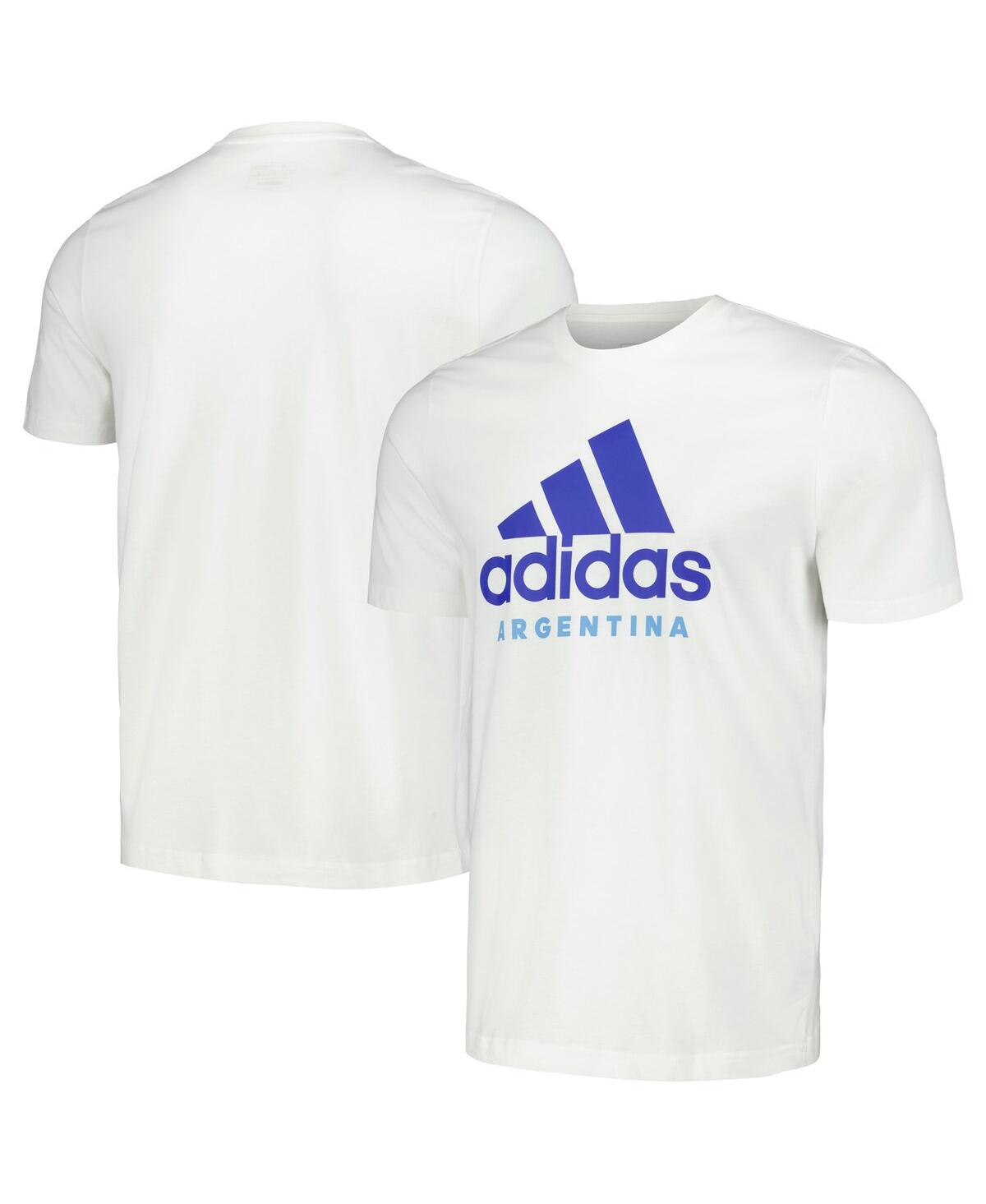 Shop Adidas Originals Men's Adidas White Argentina National Team 2024 Dna T-shirt