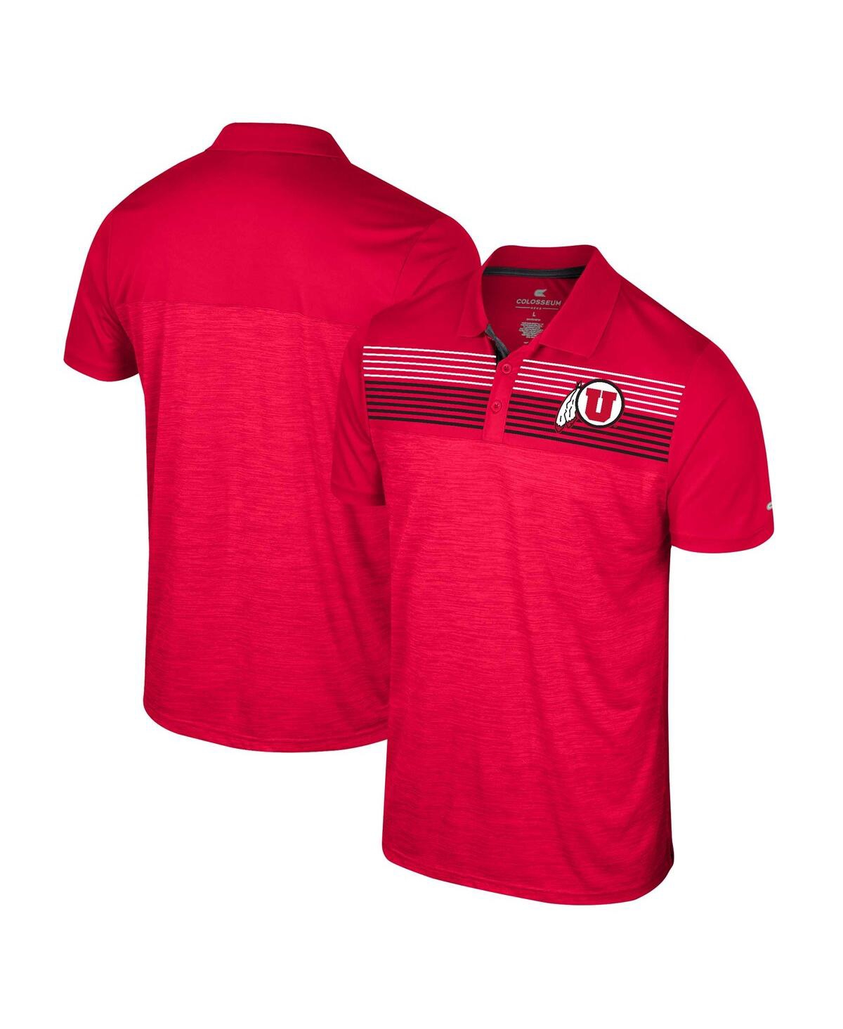 Shop Colosseum Men's  Red Utah Utes Langmore Polo Shirt