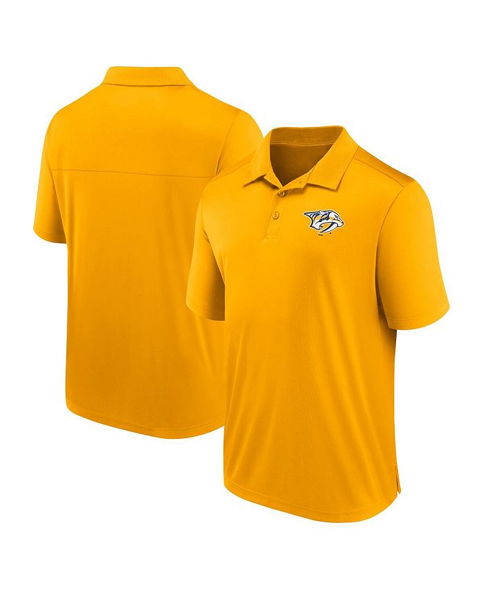 Fanatics Men's Gold Nashville Predators Left Side Block Polo Shirt Macy's
