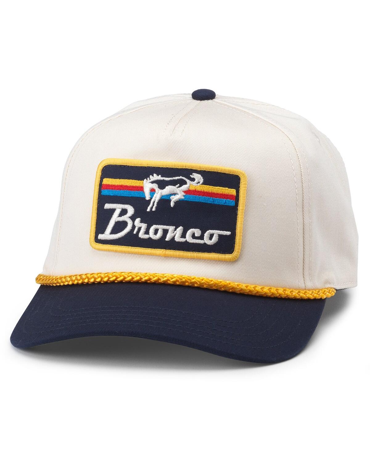 Shop American Needle Men's And Women's  Natural, Navy Ford Bronco Roscoe Adjustable Hat In Natural,navy