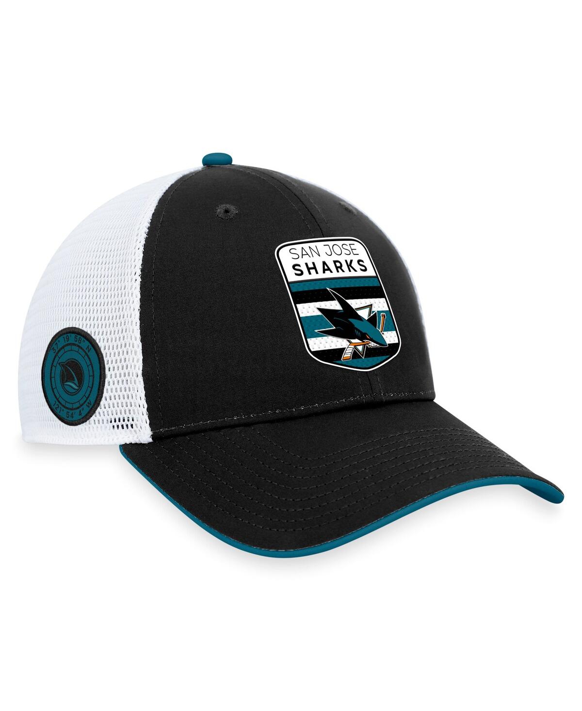 Shop Fanatics Men's  Black San Jose Sharks 2023 Nhl Draft On Stage Trucker Adjustable Hat