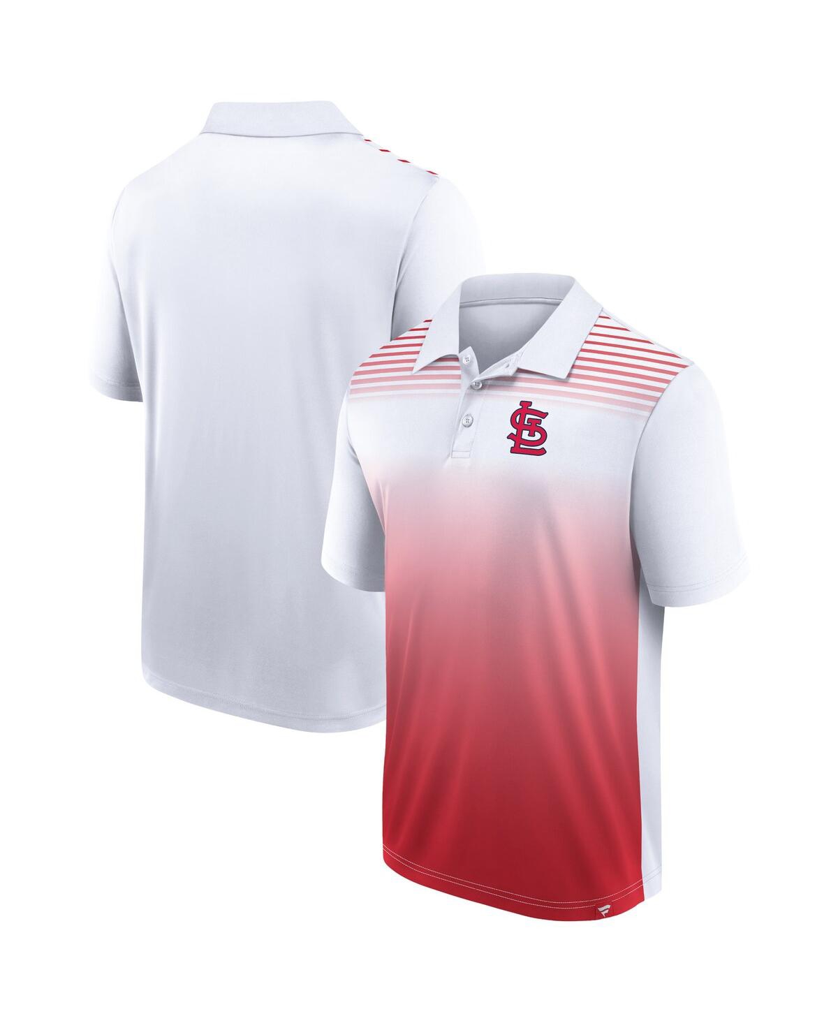 Shop Fanatics Men's  White, Red St. Louis Cardinals Sandlot Game Polo Shirt In White,red