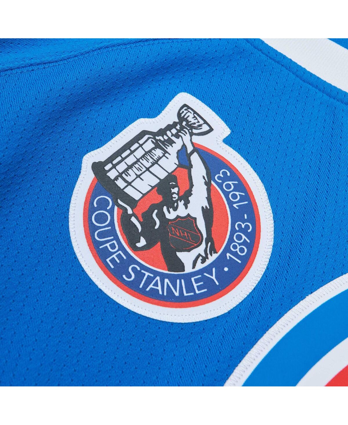 Men's Mitchell & Ness Mats SundDistressed Quebec Nordiques Vintage-Like Hockey 1992/93 Blue Line Player Jersey - Blue