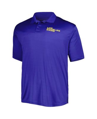 Men's Royal, White Los Angeles Rams Solid Two-Pack Big and Tall Polo Shirt Set