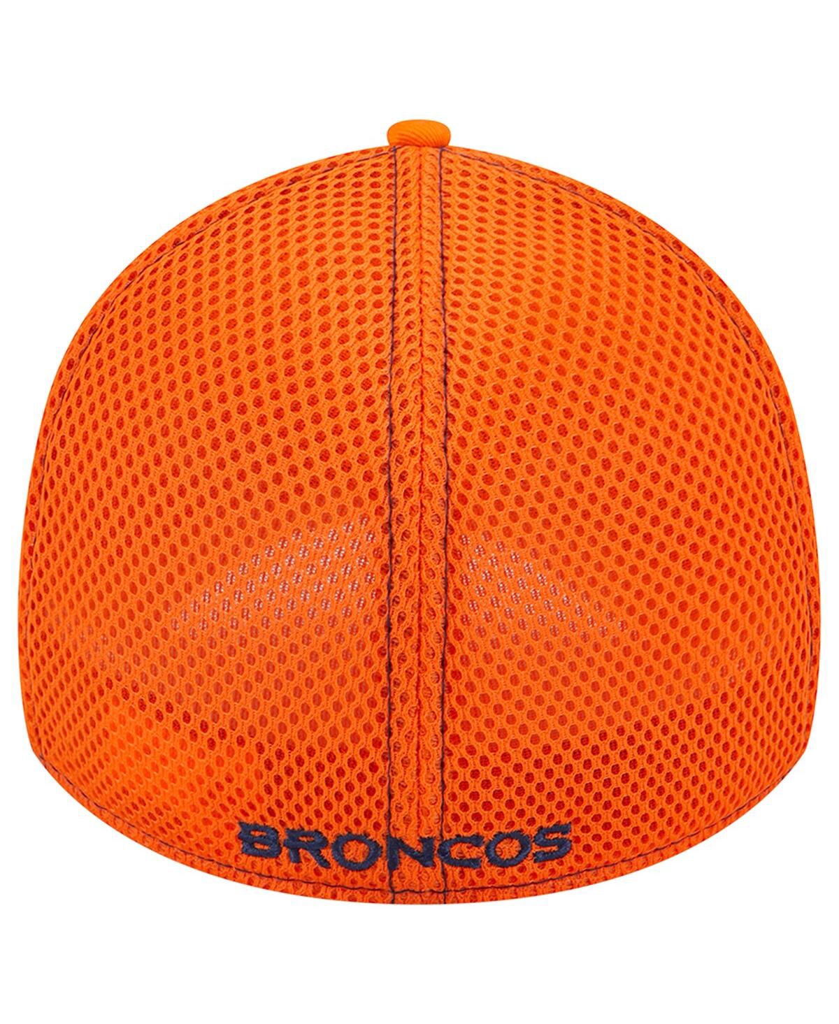 Shop New Era Men's  Orange Denver Broncos Team Neo Pop 39thirty Flex Hat