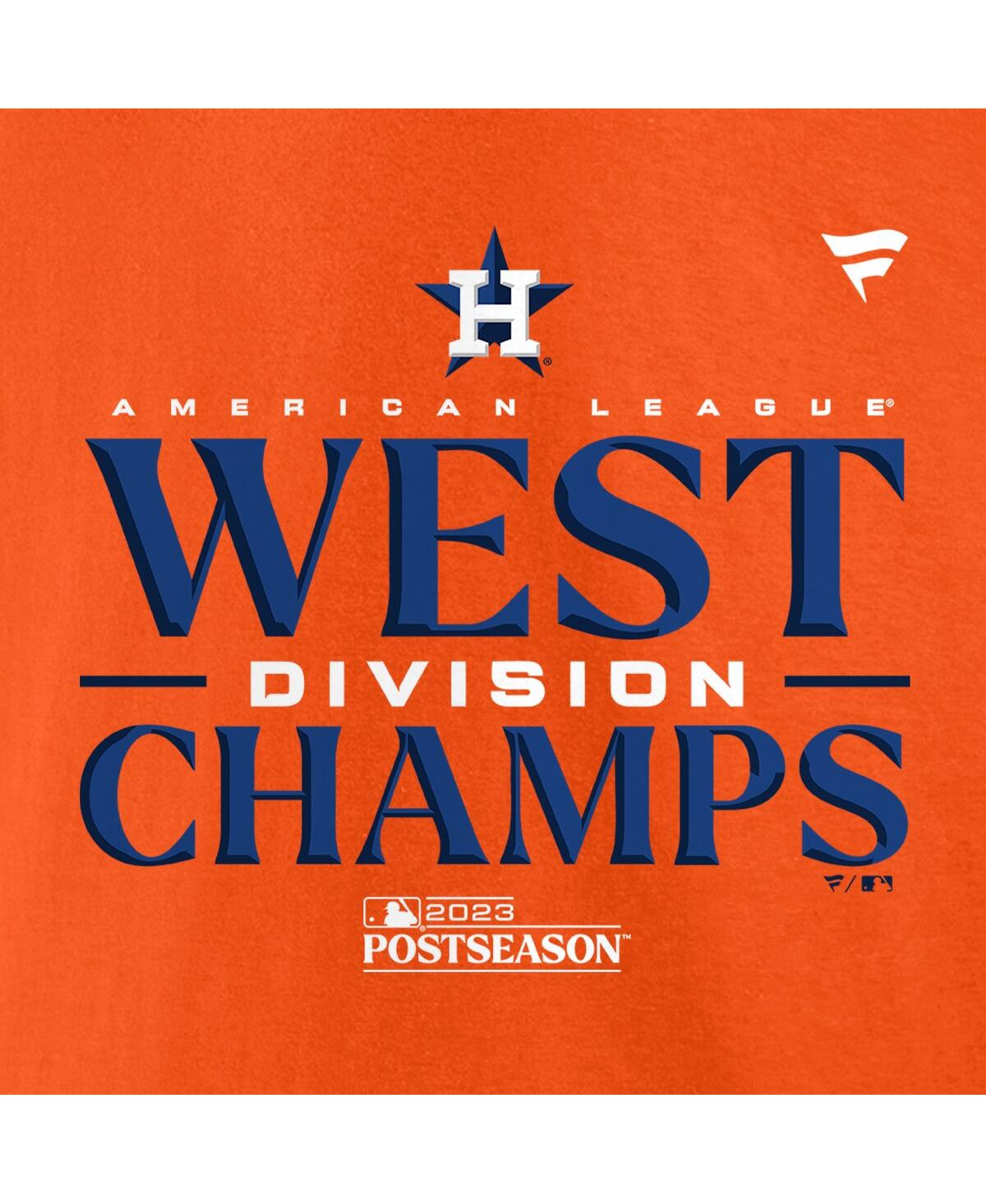 Shop Fanatics Men's  Orange Houston Astros 2023 Al West Division Champions Locker Room T-shirt