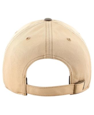 Men's Khaki, Black Distressed Boston Bruins Dusted Sedgwick MVP Adjustable Hat