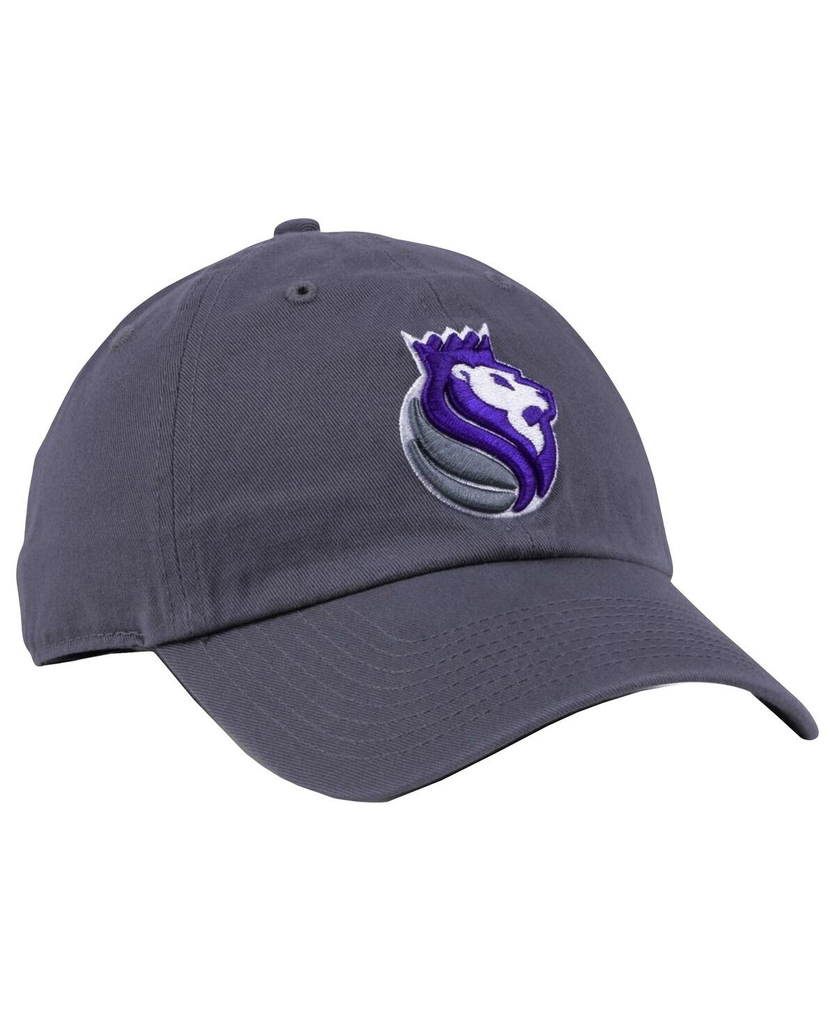 47 Brand Men's ' Gray Sacramento Kings Team Logo Clean Up Adjustable Hat In Gray