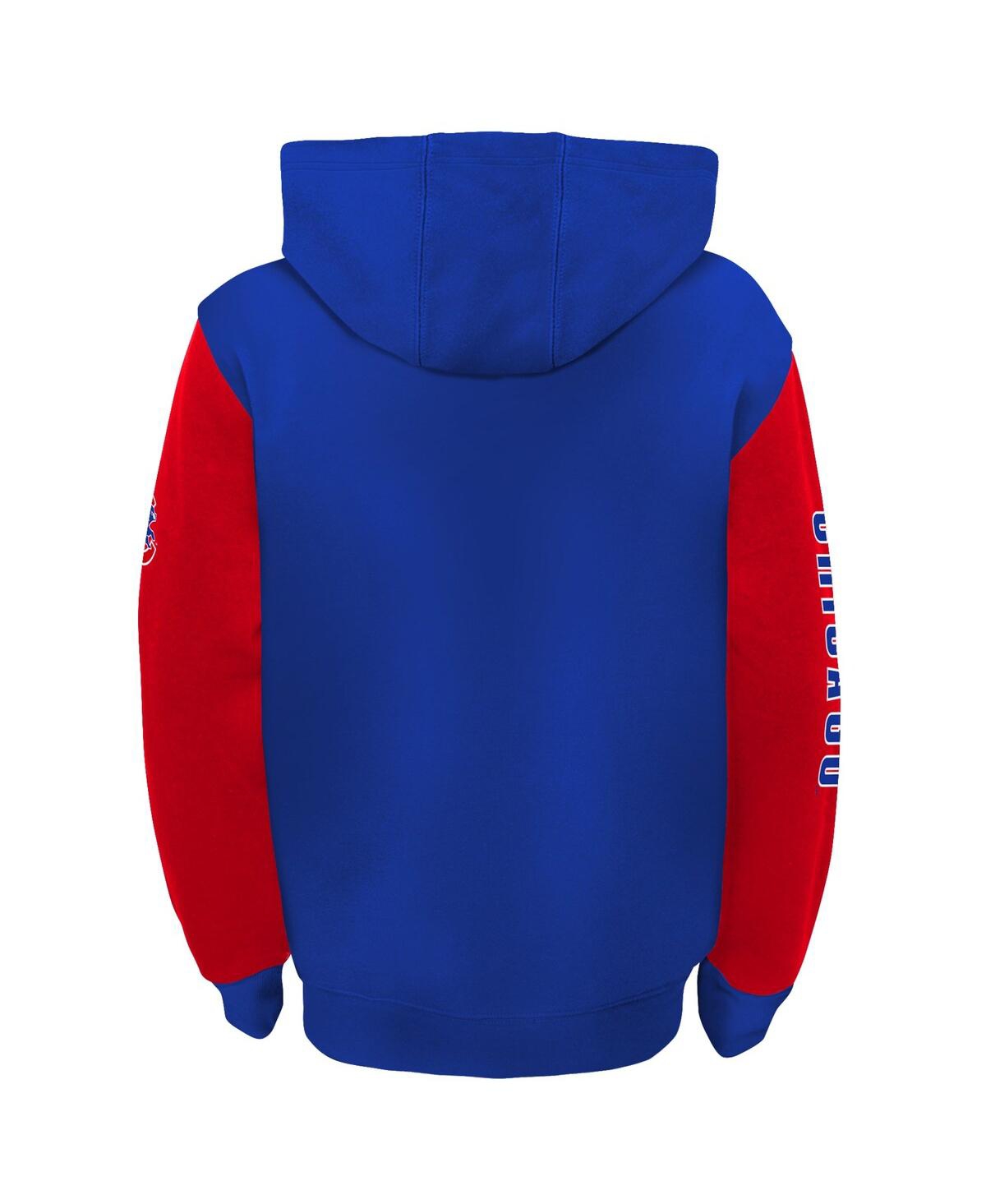 Fanatics Big Boys  Royal, Red Chicago Cubs Postcard Full-zip Hoodie Jacket In Royal,red