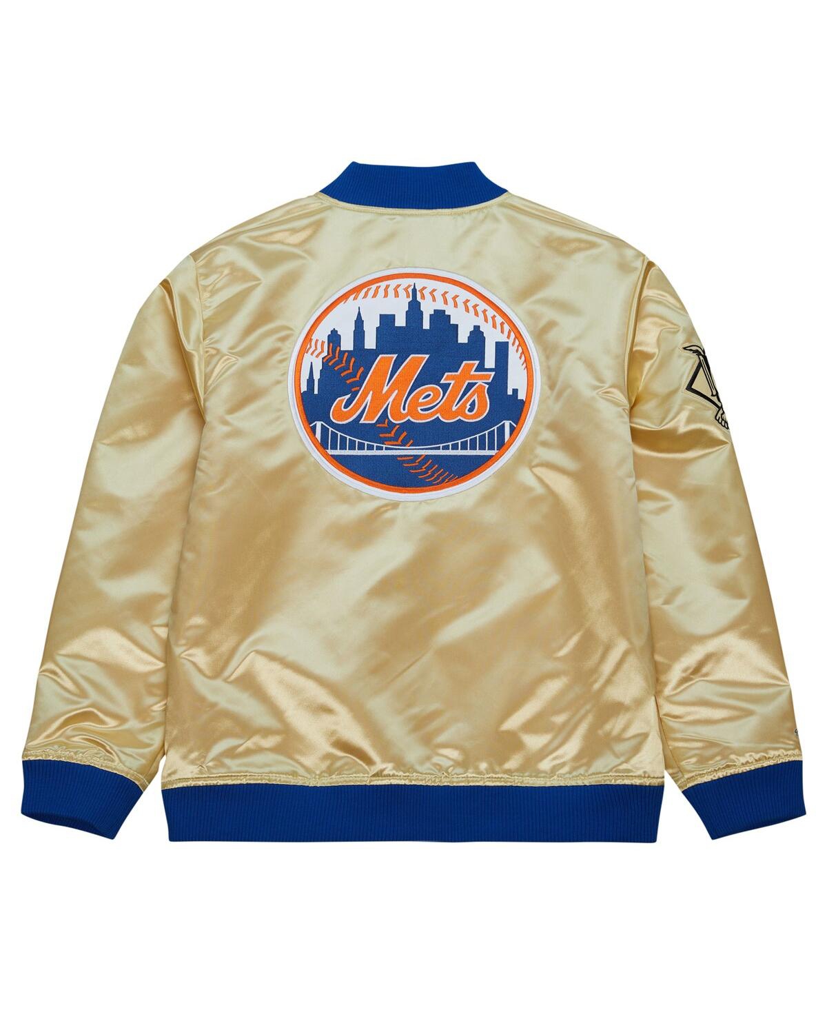 Shop Mitchell & Ness Men's  Gold New York Mets Og 2.0 Lightweight Satin Full-zip Jacket